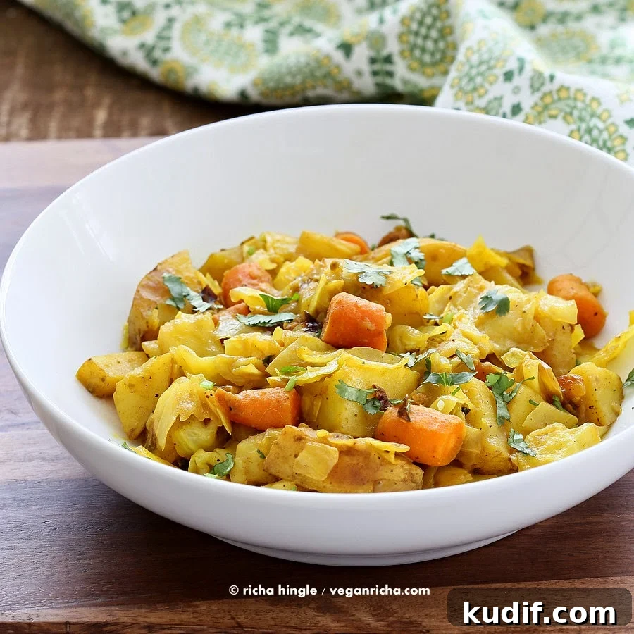 Atakilt Wat: Ethiopian Cabbage, Potato & Carrot Stew (Vegan, GF) 3 Atakilt Wat final dish