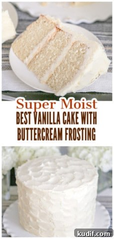 Super Moist Vanilla Cake with Silky Vanilla Buttercream Frosting 8 Super Moist Vanilla Cake