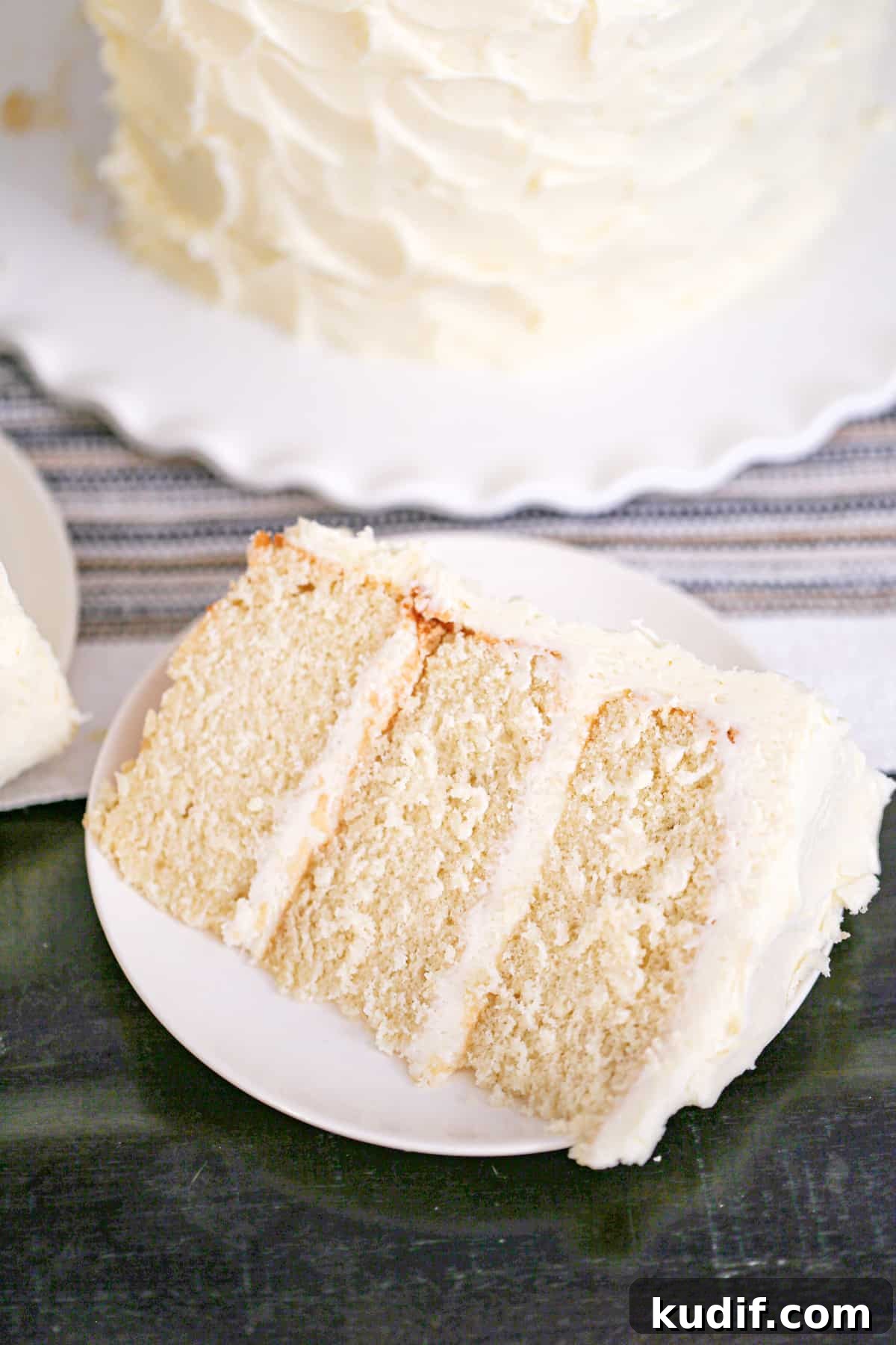 Super Moist Vanilla Cake with Silky Vanilla Buttercream Frosting 5 Super Moist Vanilla white Cake & Buttercream Frosting recipe