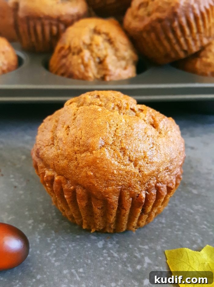 Healthy Pumpkin Banana Muffins – A pumpkin banana mash up! Delicious vegan pumpkin banana muffins that are so soft, moist, and perfectly spiced. Great for a clean-eating fall breakfast or snack.