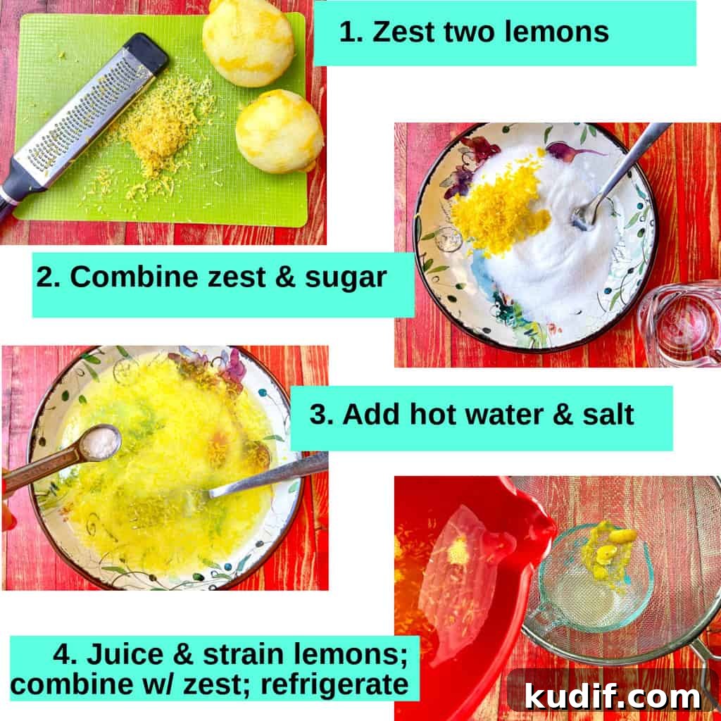 Four instructional images showing how to make it.