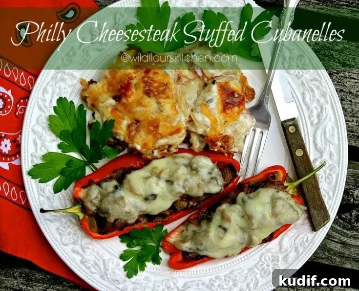 Easy Philly Cheesesteak Stuffed Cubanelle Peppers