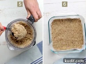 Sugar-Free Gluten-Free Date Bars: Soft Chewy Snack Recipe 14 Reserve some topping, Press the cookie layer into a pan.