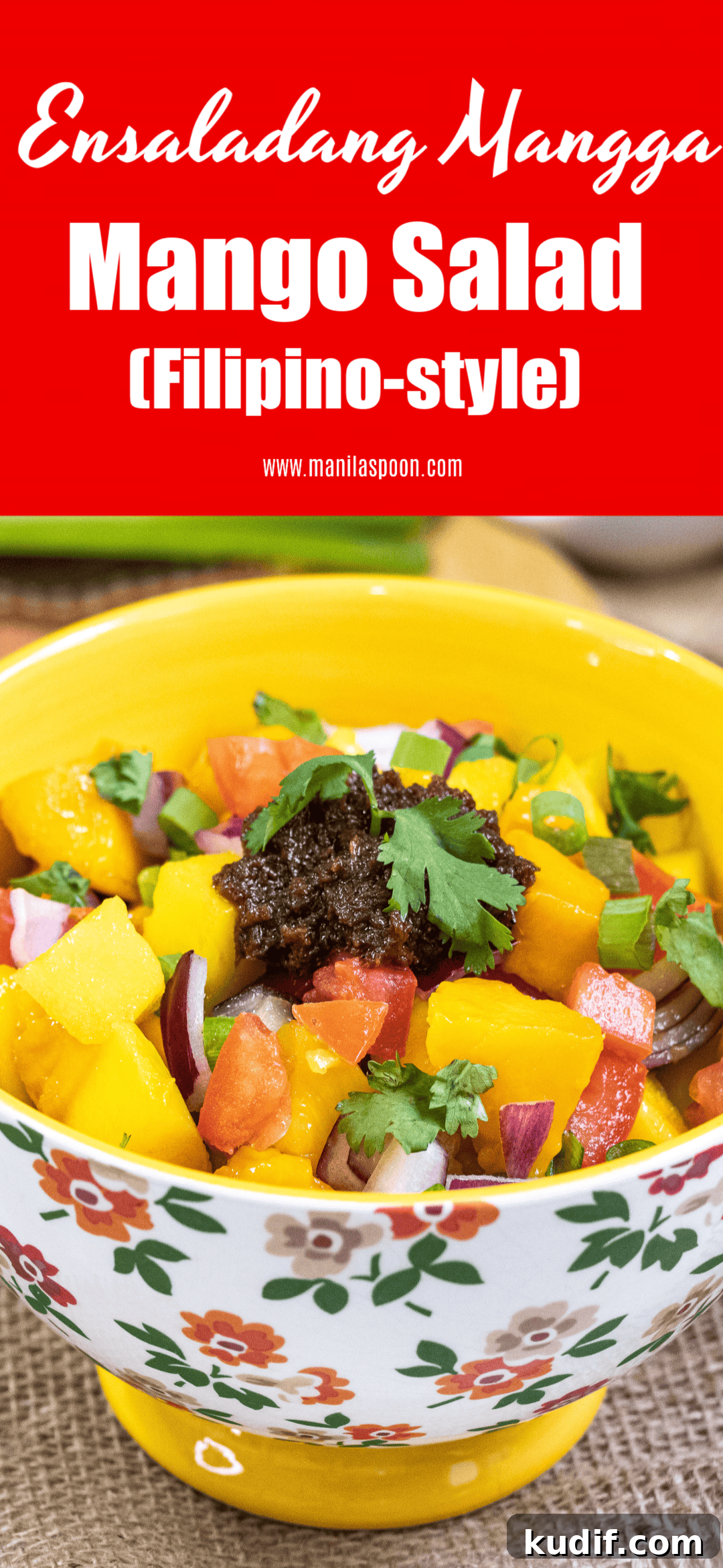 Filipino Mango Salad (Ensaladang Mangga) Mango Salad