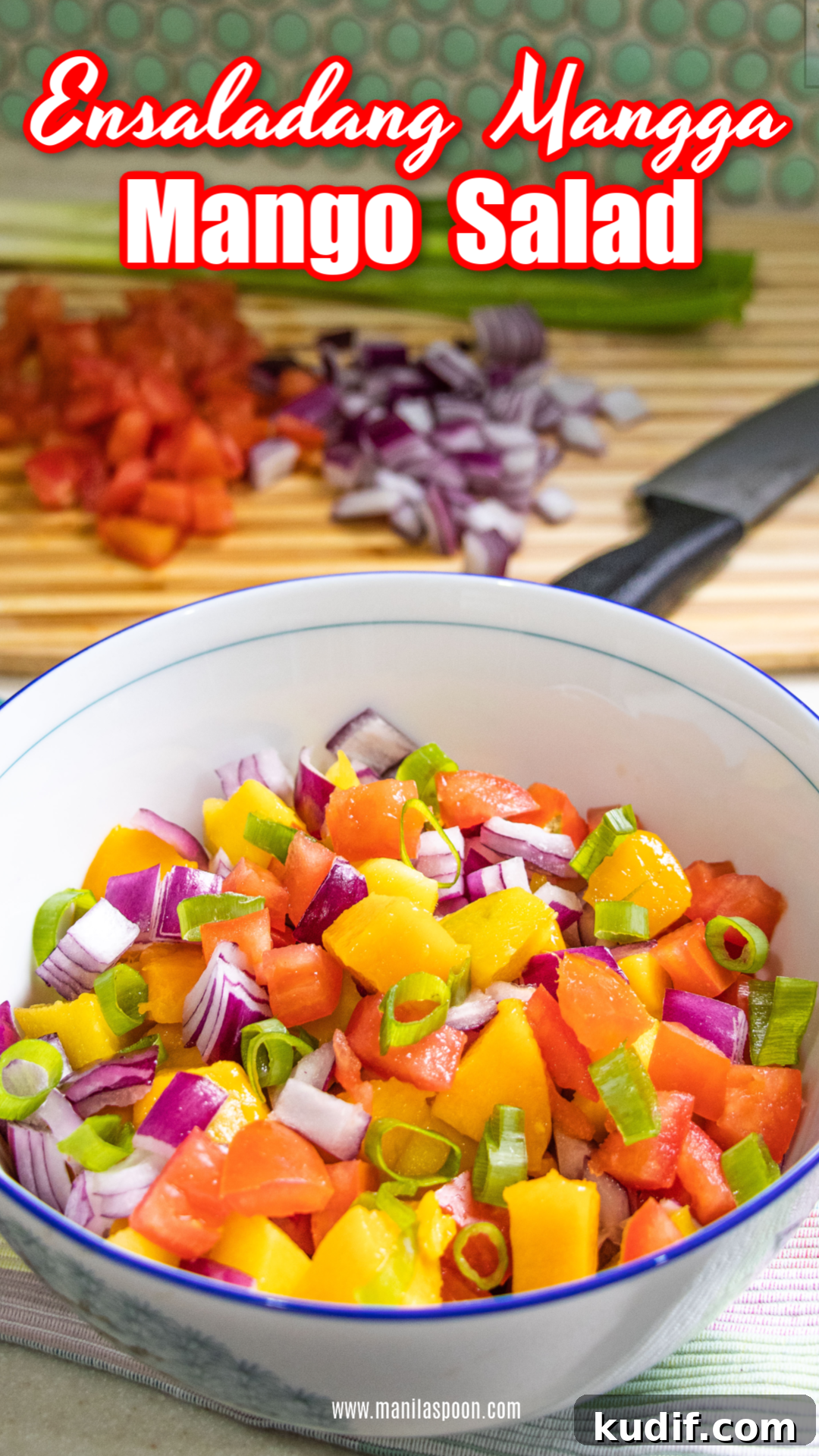 Filipino Mango Salad (Ensaladang Mangga) Mango Salad