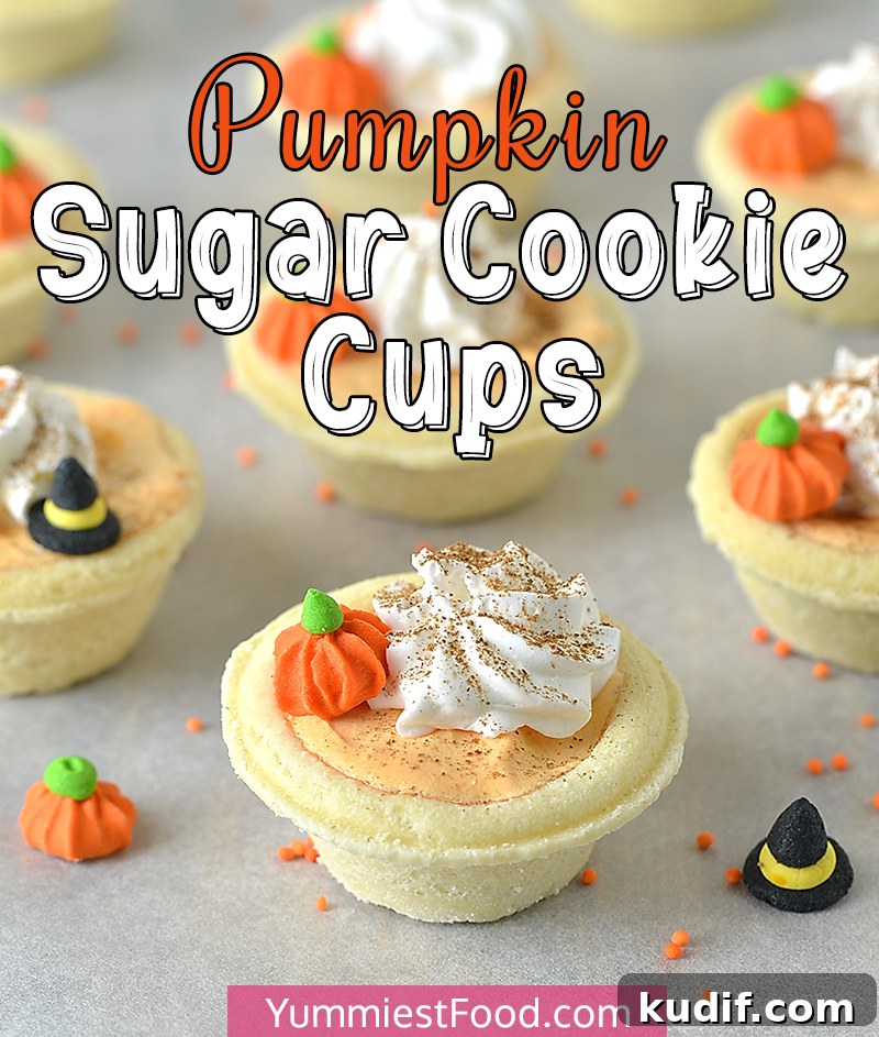 Pumpkin Cheesecake Sugar Cookie Cups