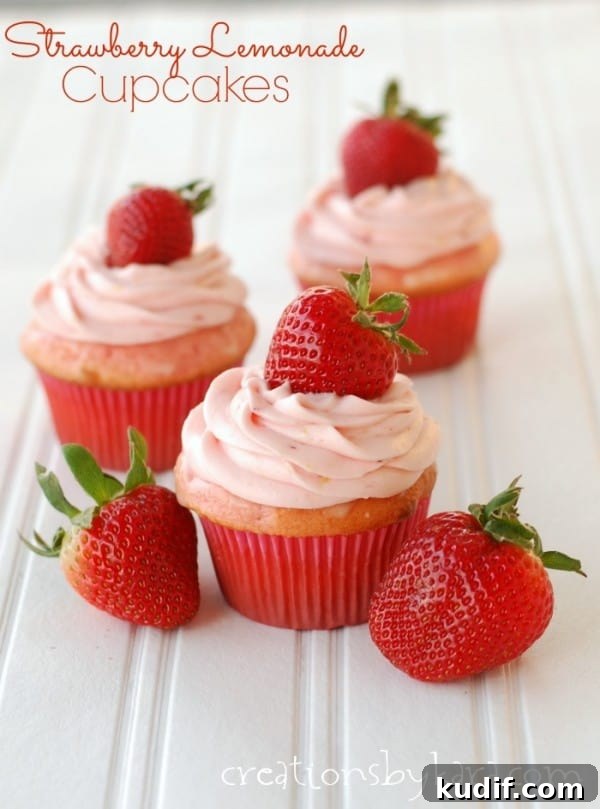 Strawberry Lemonade Cupcakes strawberry lemonade cupcakes title photo