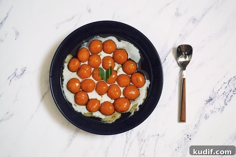Biji Salak: Sweet Potato Balls in Palm Sugar Porridge with Coconut Milk 10 biji salak 5