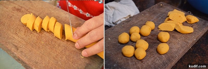 Biji Salak: Sweet Potato Balls in Palm Sugar Porridge with Coconut Milk 7 how to make biji salak 5