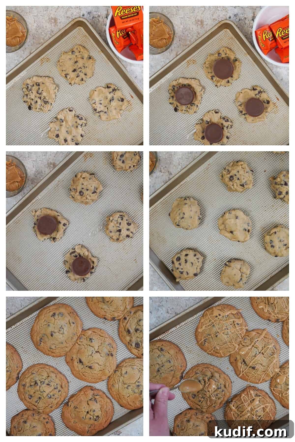Peanut Butter Cup Stuffed Cookies Recipe for Decadent Treats 5 how to make stuffed cookies ed