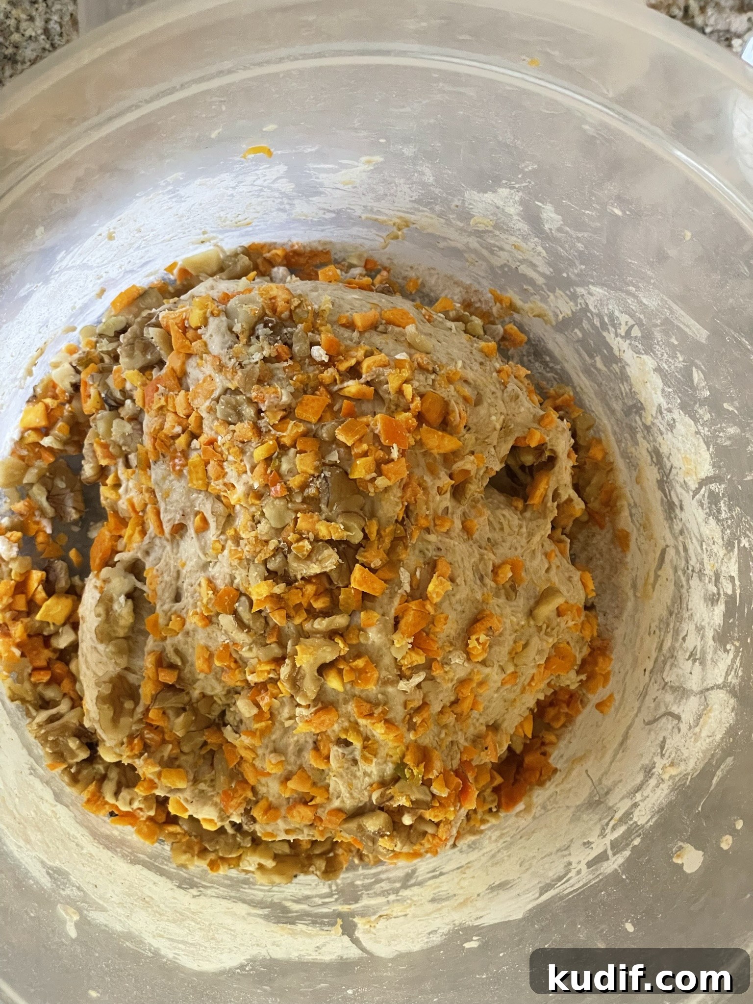 Add chopped walnuts and citrus peel Add chopped walnuts and citrus peel