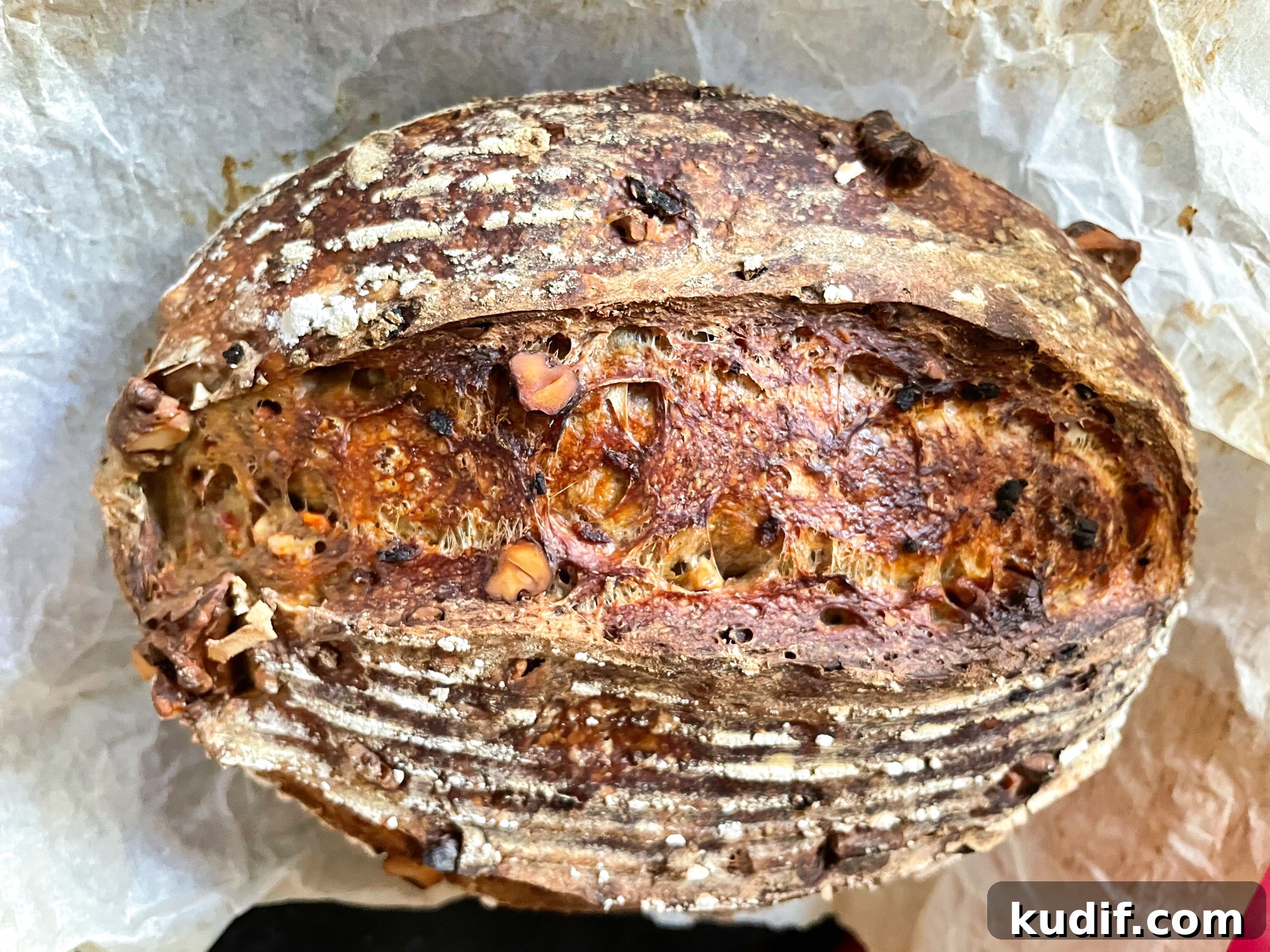 Baked walnut and citrus sourdough bread Baked walnut and citrus sourdough bread