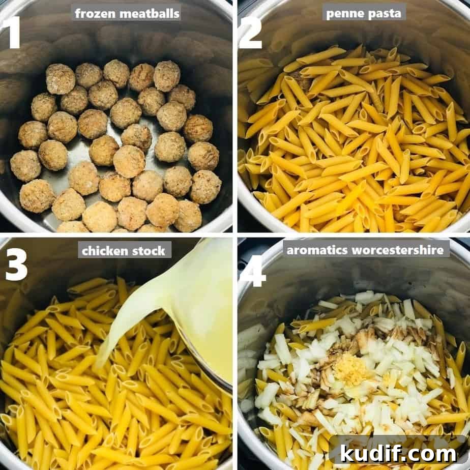 ingredients dumped in instant pot