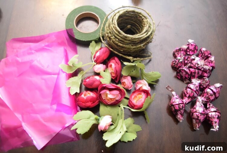 Candy Flower Crowns for Valentine's Day Gifts and Decor 5 Supplies to make Candy Flower Crowns