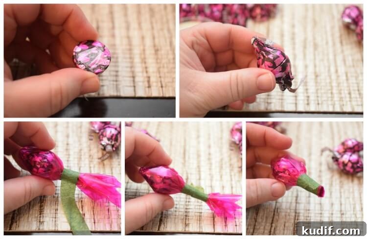 Candy Flower Crowns for Valentine's Day Gifts and Decor 7 How to make a HERSHEY'S Lava Cake KISS flower