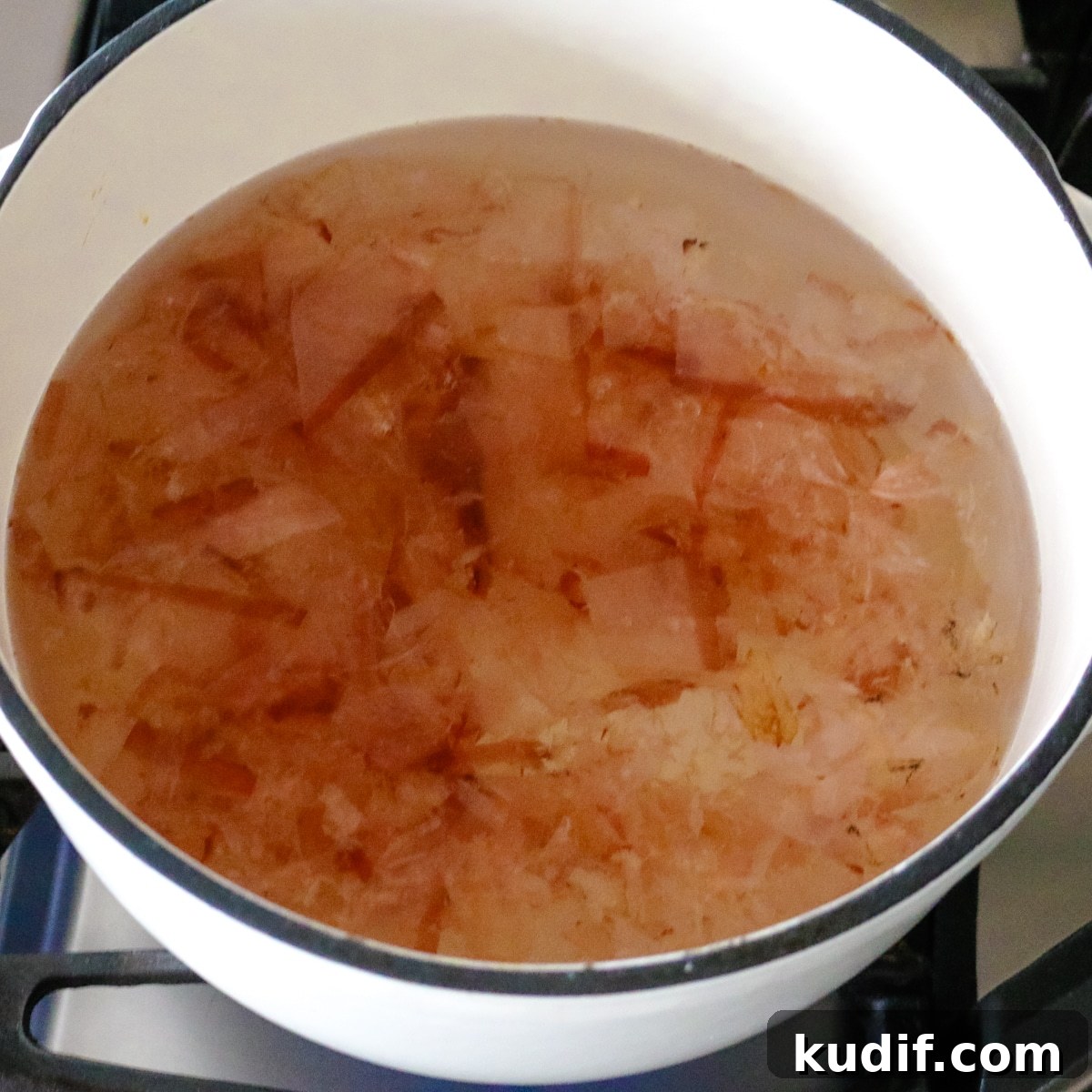 Authentic Homemade Miso Soup: Simple Traditional Recipe 7 benito flakes in a warm water.