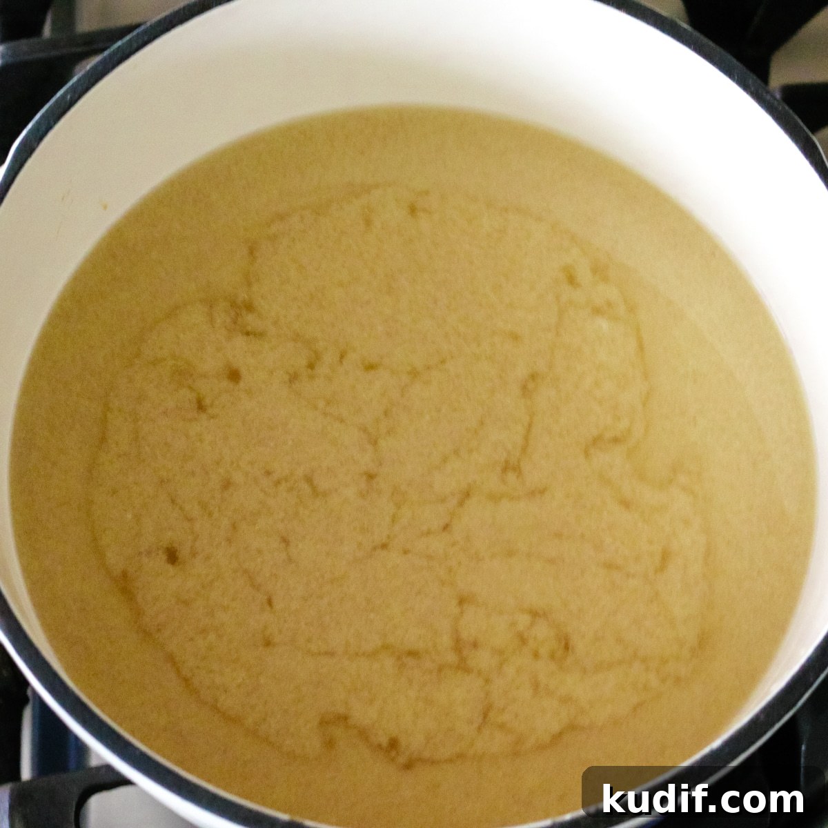 Authentic Homemade Miso Soup: Simple Traditional Recipe 9 fermented white miso in a pot.