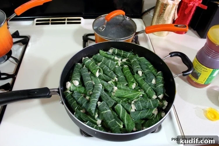 How to Make Authentic Ekwang: Step-by-Step Cameroonian Recipe 10 Cocoyam paste wrapped in leaves and in a skillet.