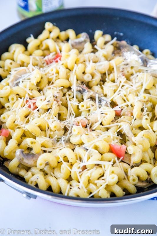 Creamy Pesto Cavatappi Pasta Recipe for Quick Weeknight Dinner 4 Pesto Cavatappi just like at Noodles & Company