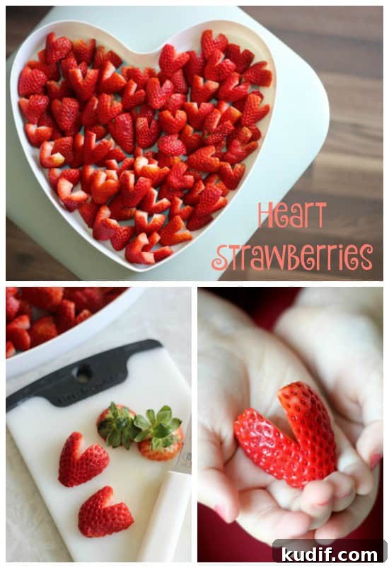 Heart strawberries