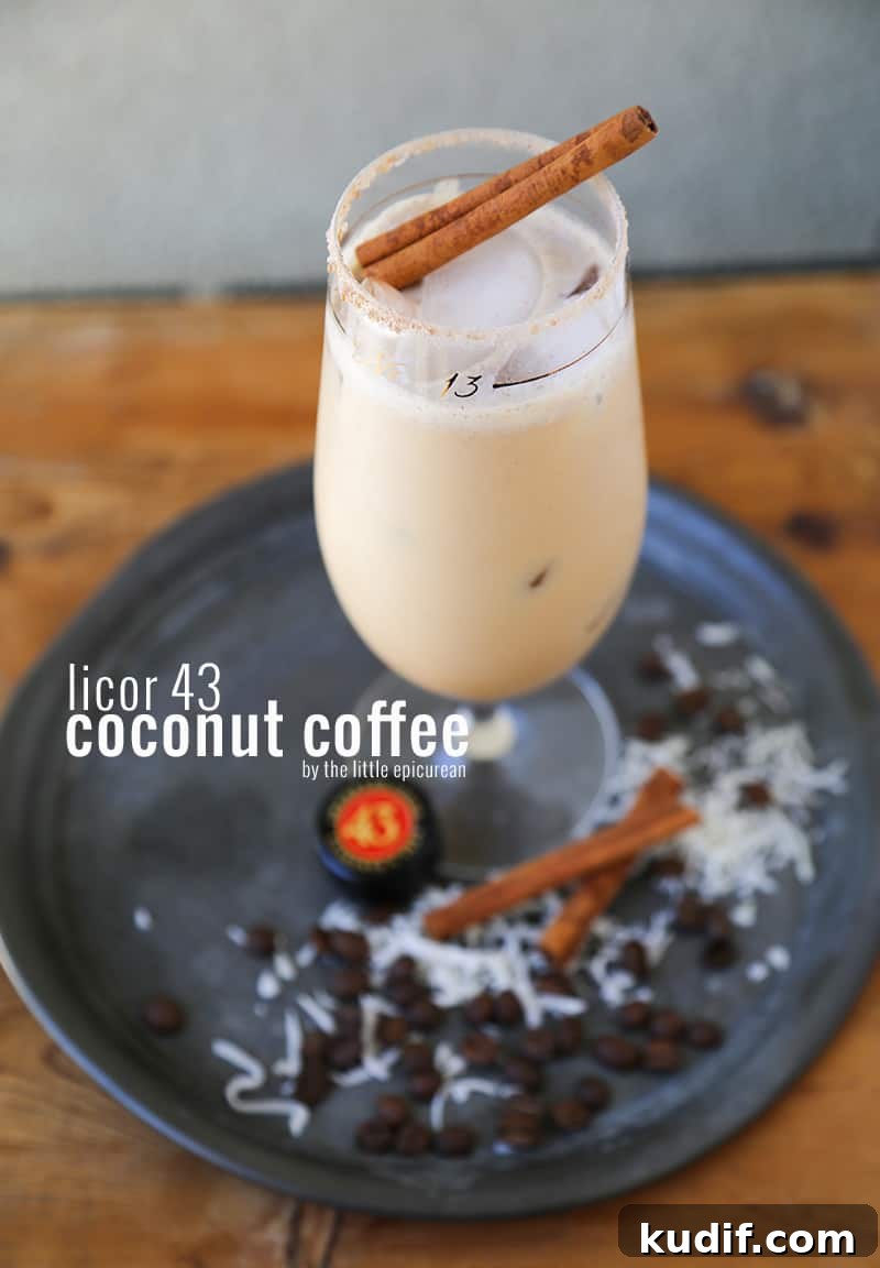 Coconut Coffee Cocktail with Licor 43: Creamy Spanish Espresso Drink 2 Licor 43 Coconut Coffee Cocktail