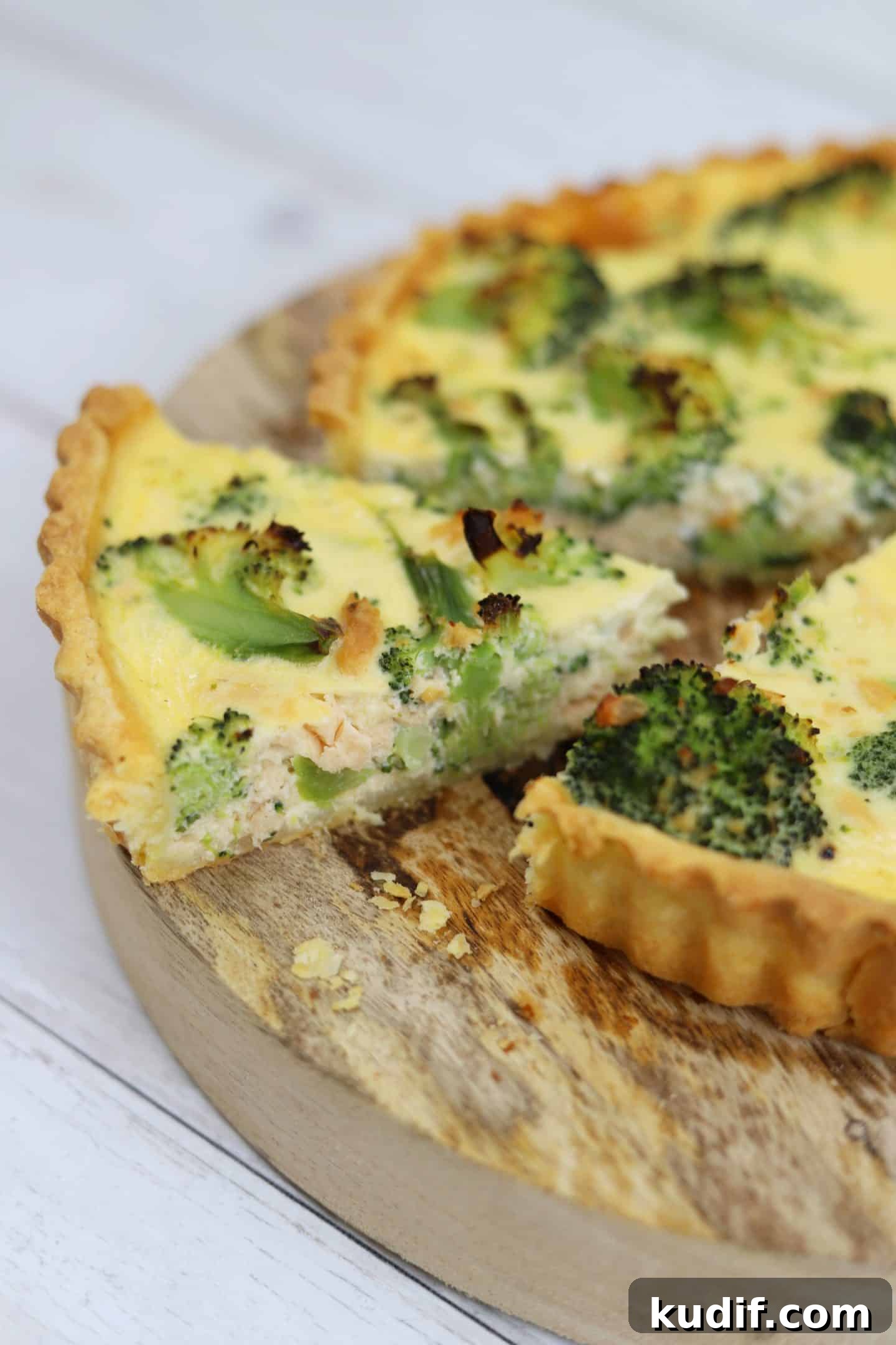 Broccoli and Salmon Quiche Recipe | Flaky Crust & Creamy Filling 2 gluten free broccoli and salmon quiche 13