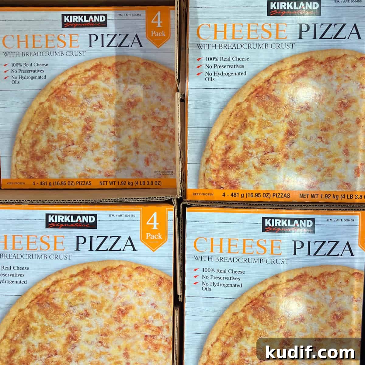 Costco Pizza Guide: Prices, Sizes, Menu Items & How to Order 5 kirkland cheese pizza