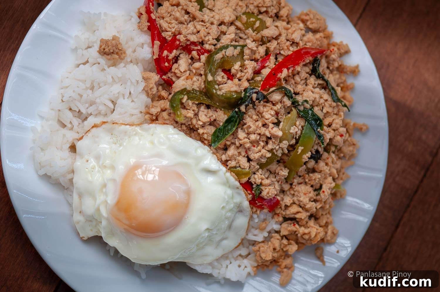 Thai Basil Pork (Pad Kra Pao) Stir-Fry Recipe 3 basil pork with rice