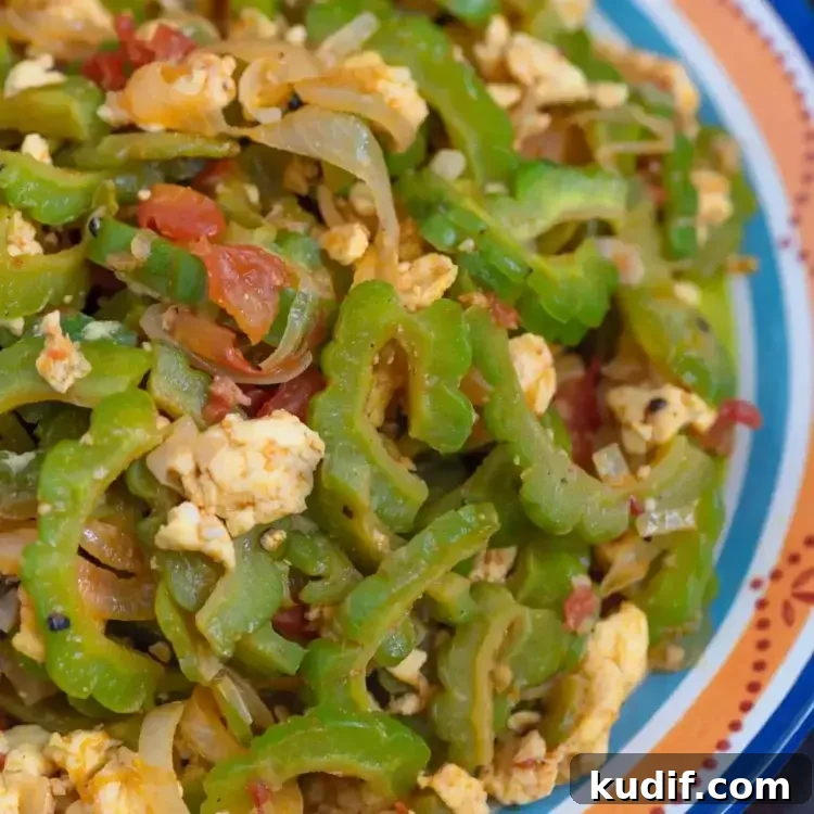 Ginisang Ampalaya with Eggs