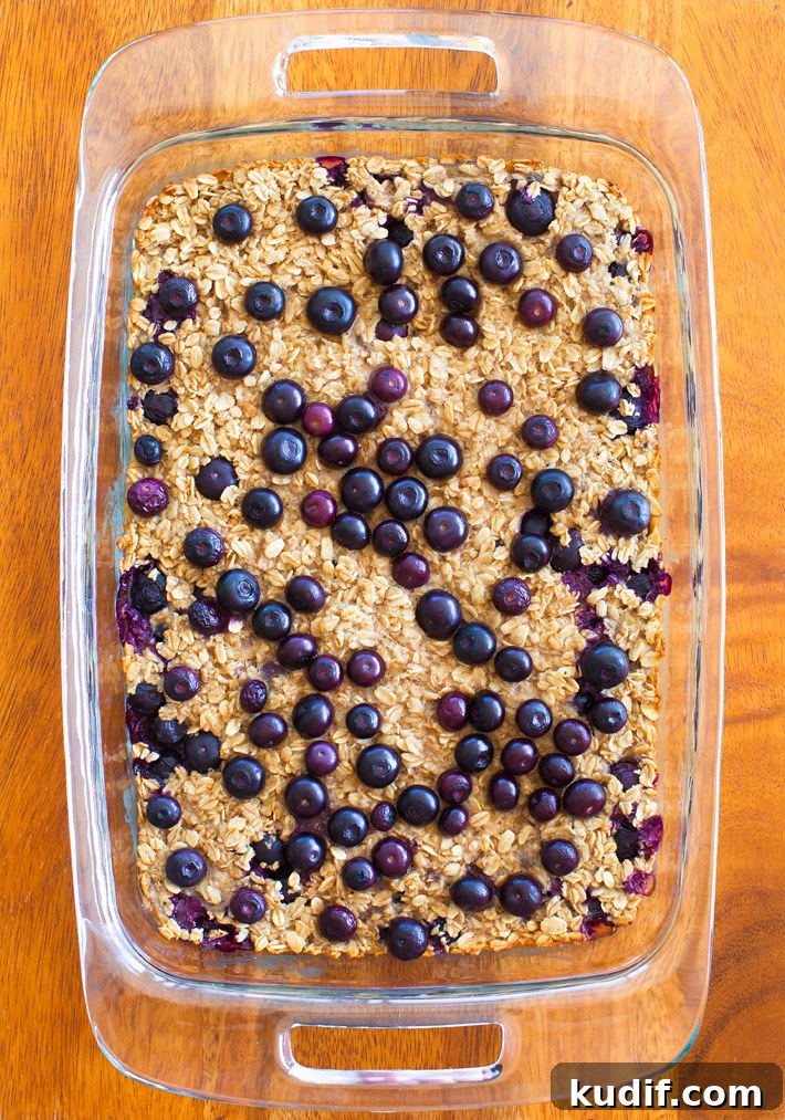 Blueberry Baked Oatmeal Casserole Blueberry Baked Oatmeal Casserole
