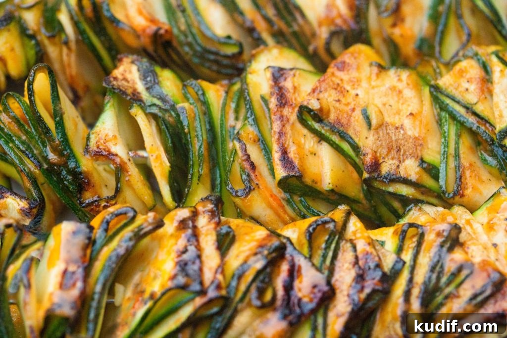 Grilled Zucchini Ribbons with Spicy Sriracha Marinade 7 grilled zucchini