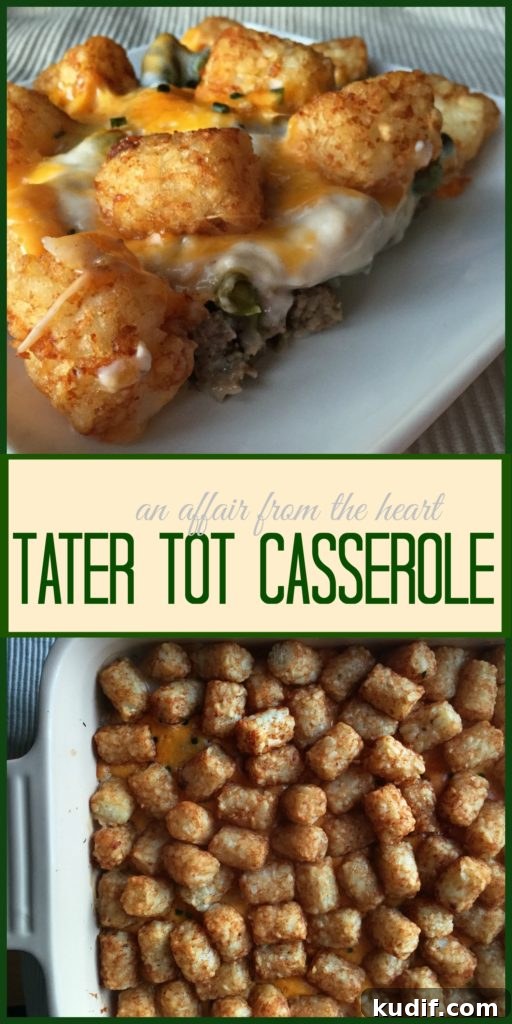 Cheesy Tater Tot Casserole with Ground Beef and Veggies 3 tater tot casserole