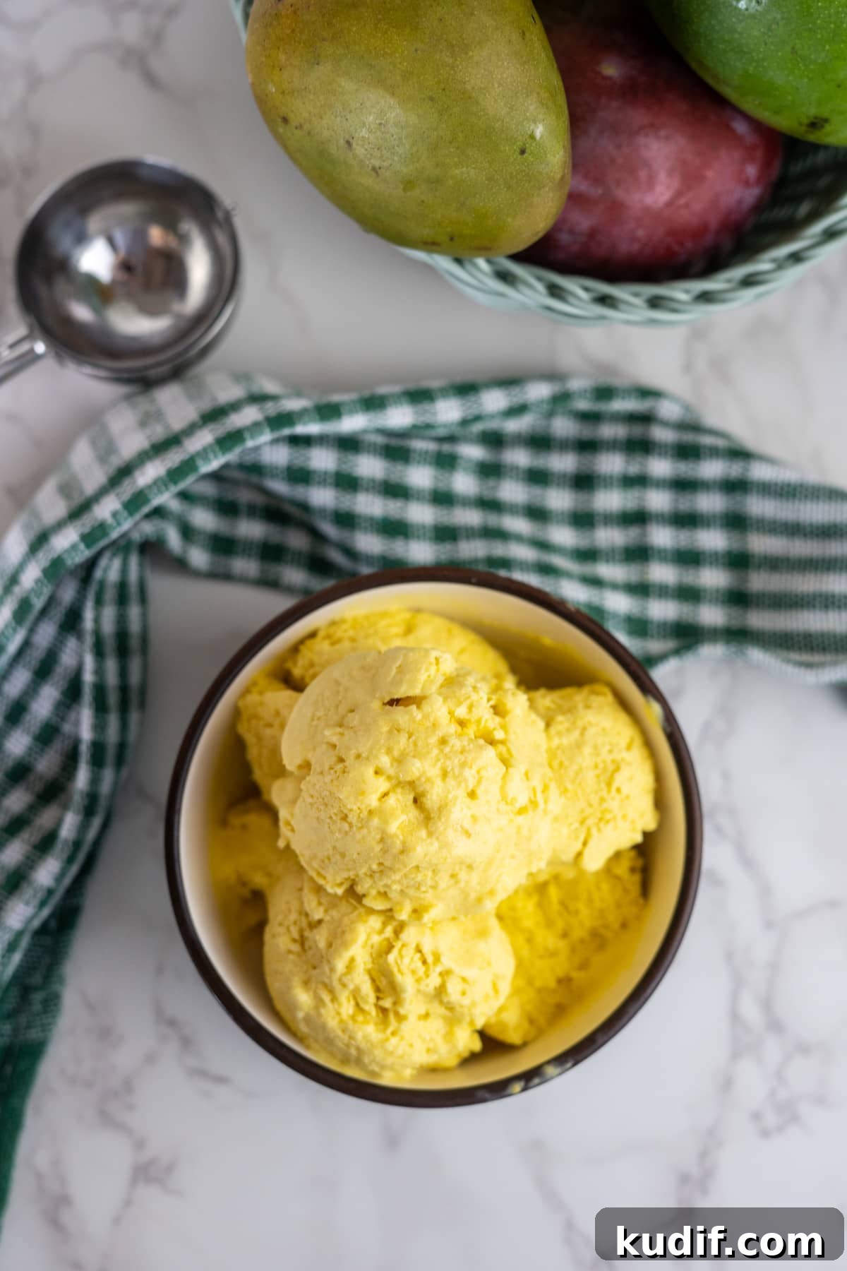 Creamy Homemade Mango Ice Cream Recipe in 30 Minutes 2 bowl of mango ice cream