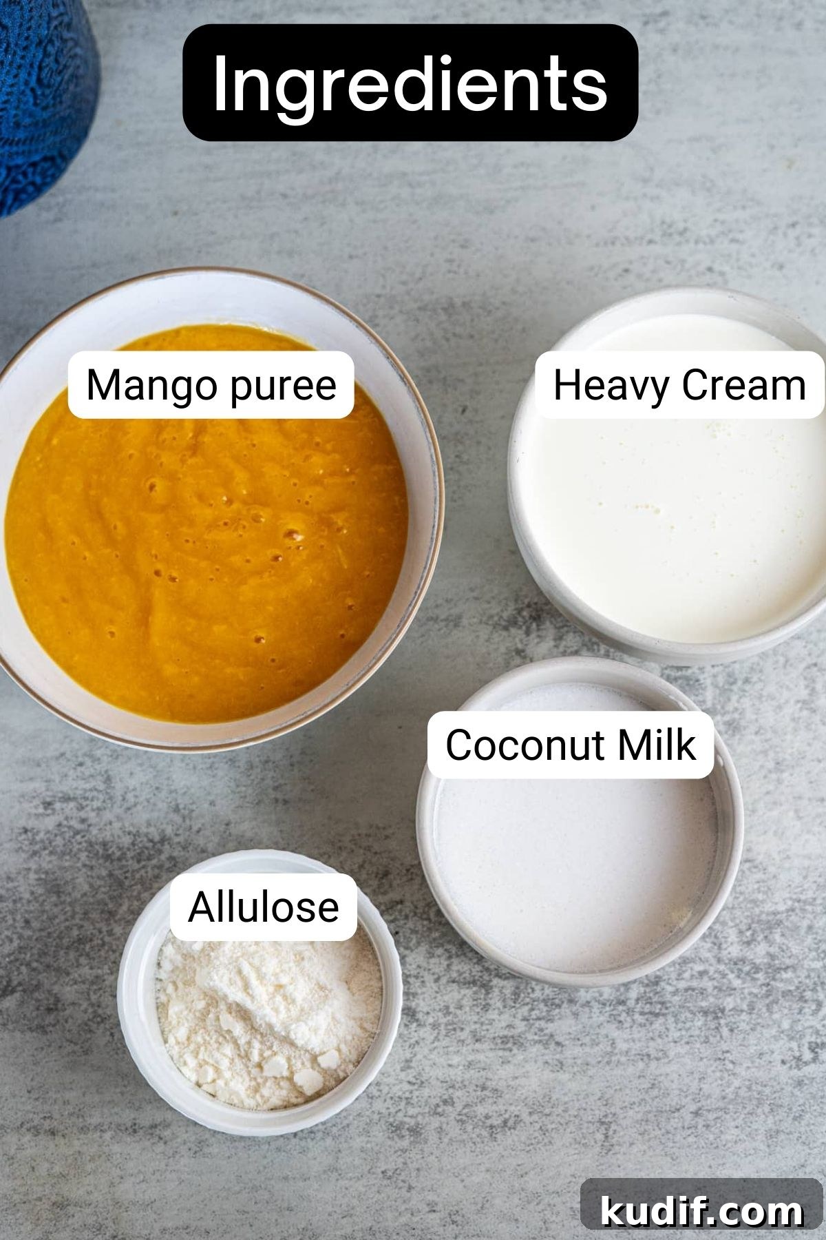 Creamy Homemade Mango Ice Cream Recipe in 30 Minutes 3 mango ice cream ingredients