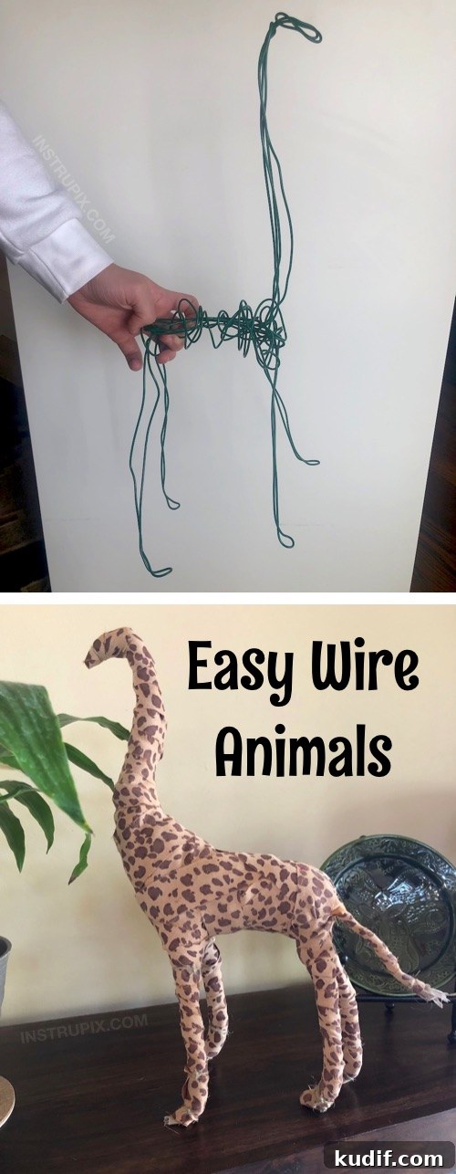 Fabric-Wrapped Wire Animal Crafts: No-Sew Tutorial and Ideas 10 Fabric Wrapped Wire Animals - Looking for easy DIY projects for the home? These simple but cute wire animals are perfect for kids, teens and adults to try! This no sew craft can be completely customized to your own taste. Great for beginners or experienced craftsters! It's cheap, fun and super easy. #instrupix #crafts #projects