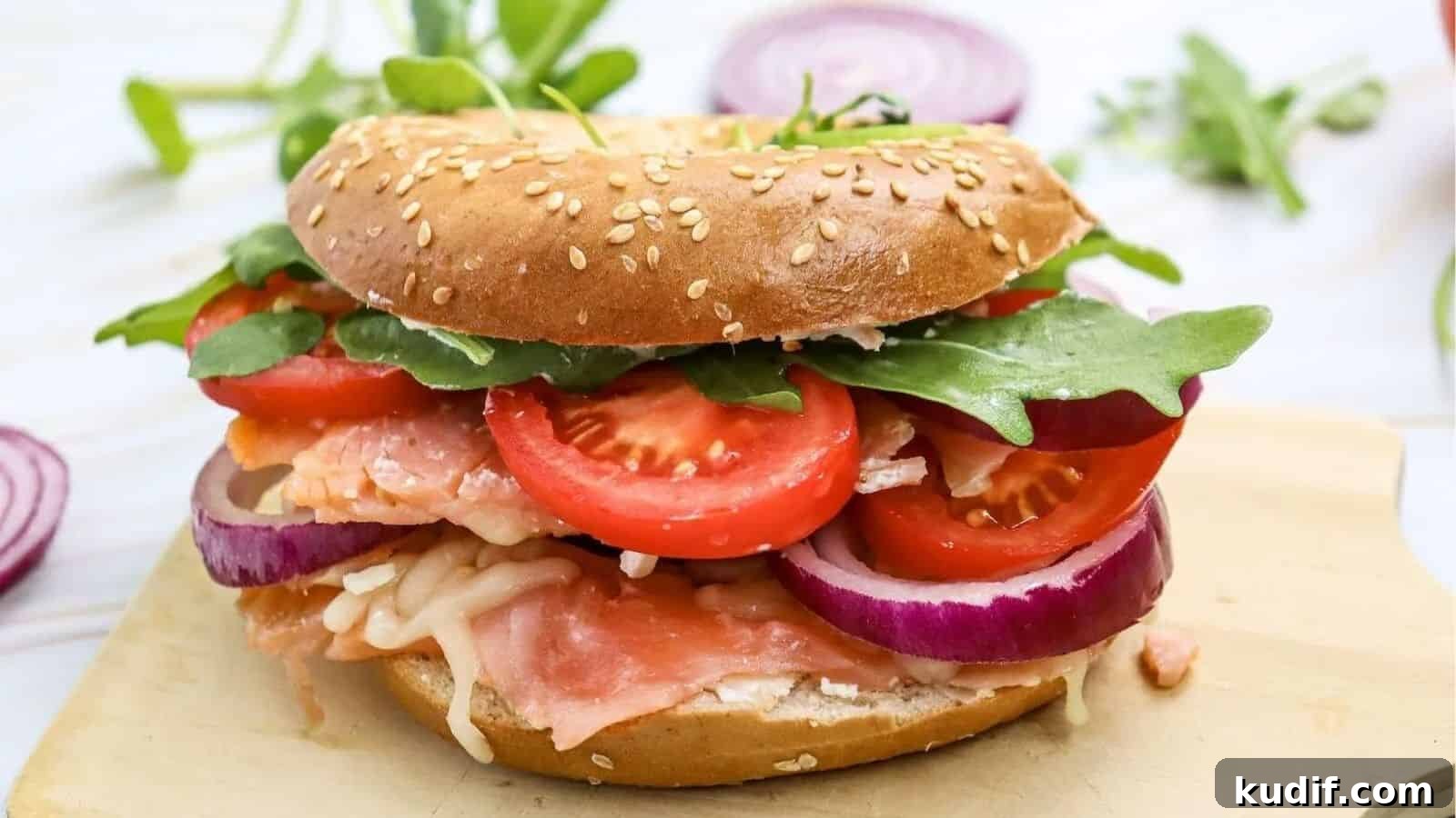 23 Quick Seafood Dinners for Any Night of the Week 6 Smoked Salmon Bagel Sandwich