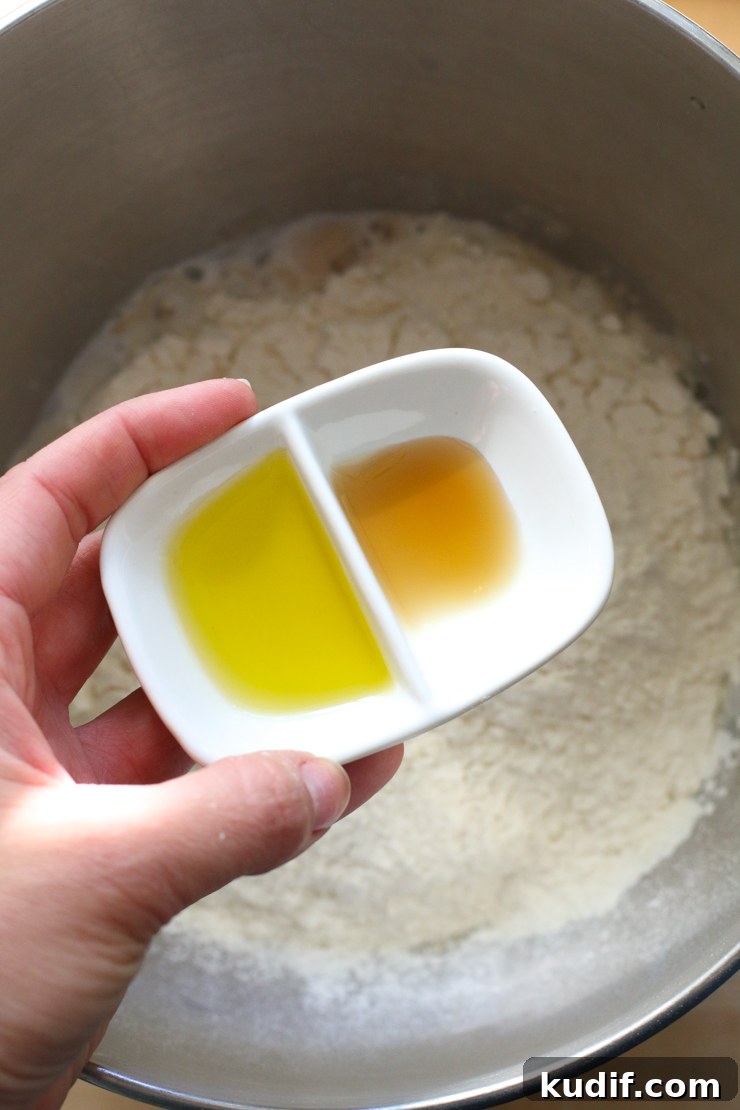 mixing dough
