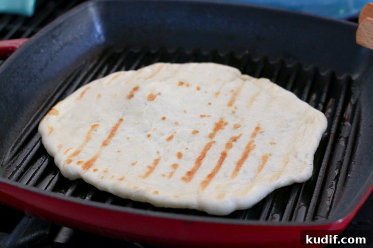cast iron skillet pita