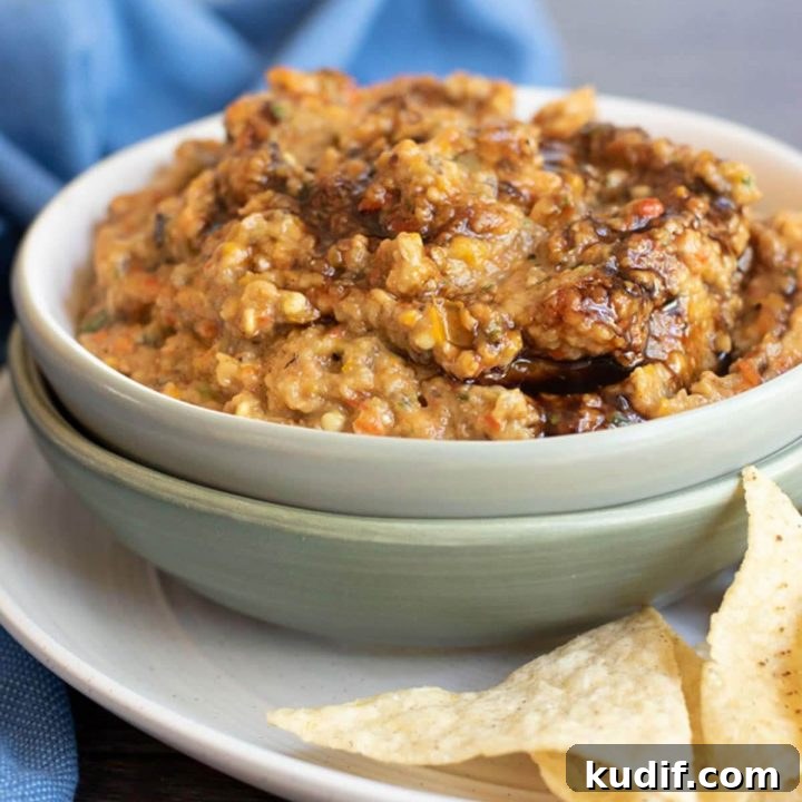 Image for Roasted Eggplant and Pepper Dip