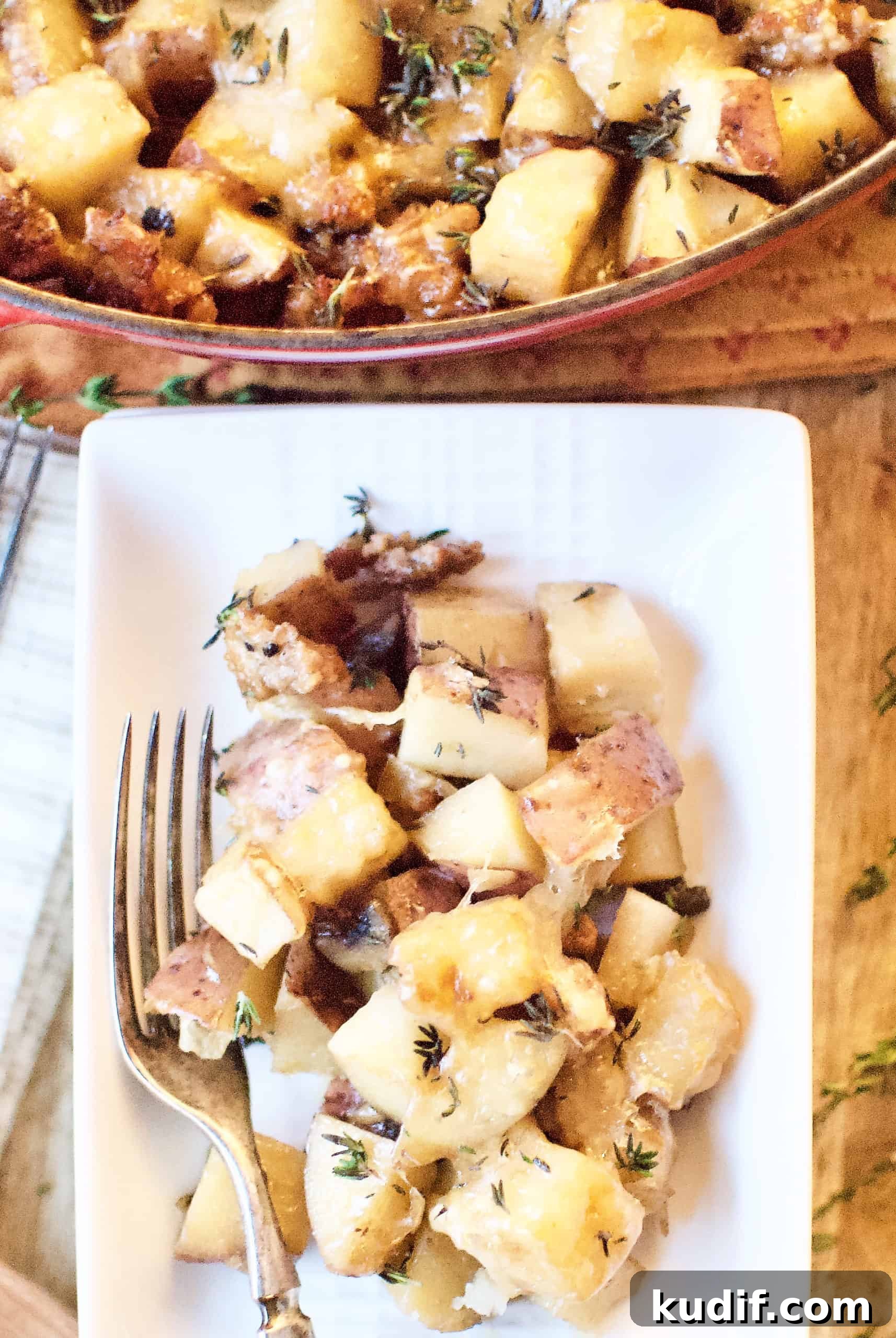 Sausage, Mushroom & Potato Gratin Recipe for Comforting Dinner 11 Sausage, Mushroom & Potato Gratin