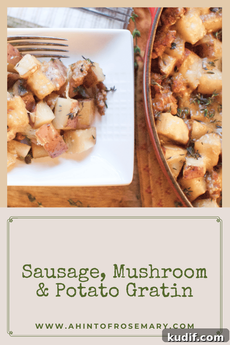 Sausage, Mushroom & Potato Gratin Recipe for Comforting Dinner 12 Sausage, Mushroom & Potato Gratin
