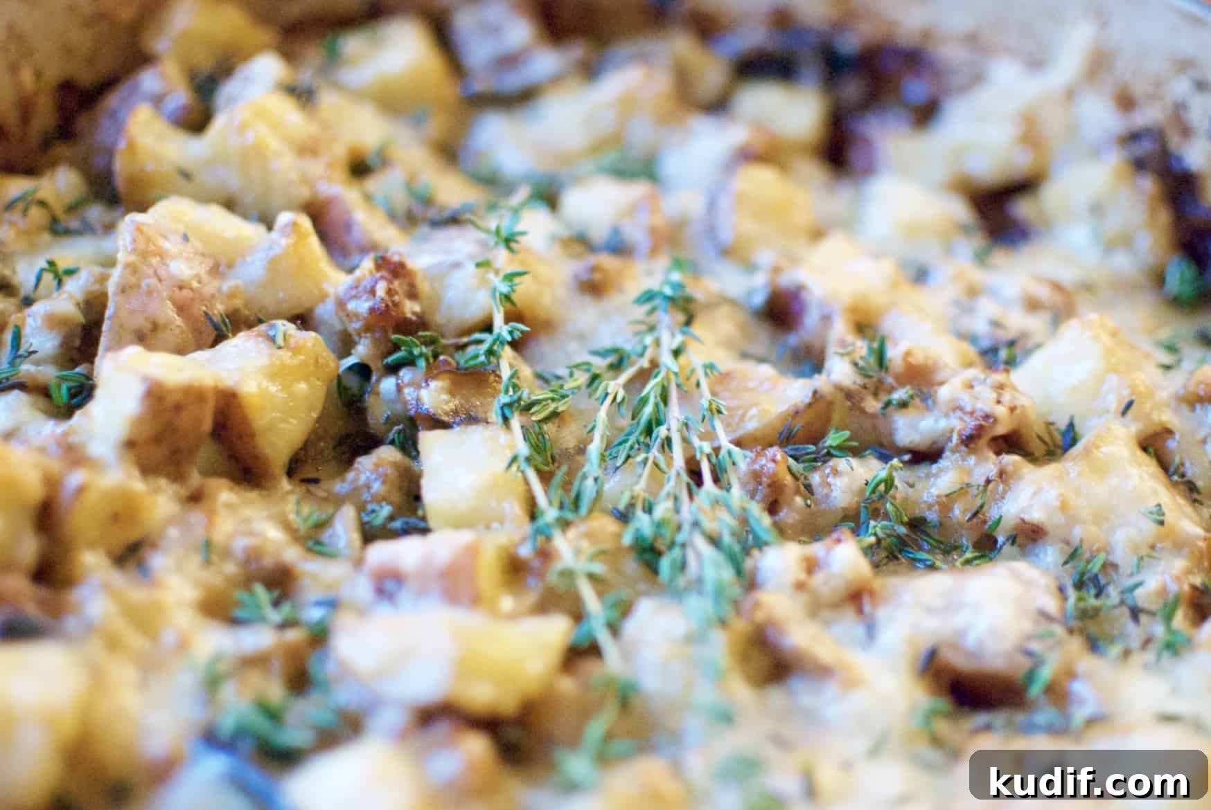 Sausage, Mushroom & Potato Gratin Recipe for Comforting Dinner 8 sausage, mushroom & potato gratin