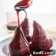 pears poached in red wine
