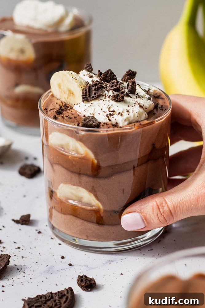 Chocolate Banana Pudding Cups Recipe for Creamy Individual Desserts 2 chocolate banana pudding cups