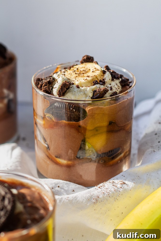 Chocolate Banana Pudding Cups Recipe for Creamy Individual Desserts 3 chocolate banana pudding cups