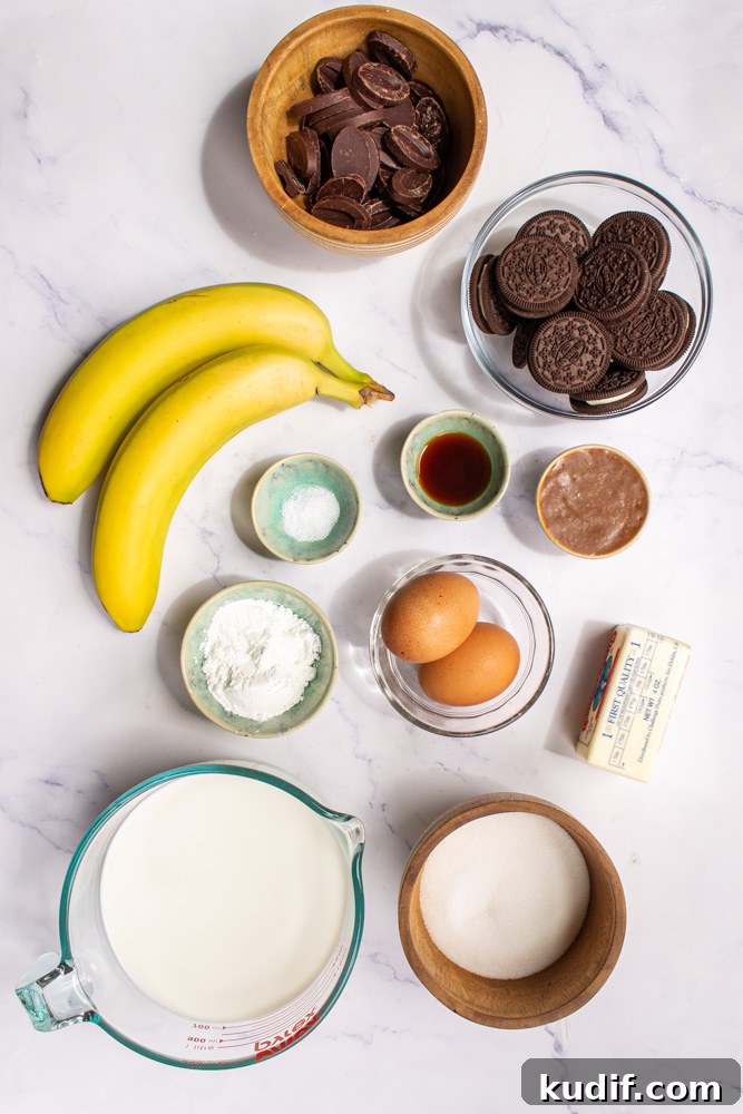 Chocolate Banana Pudding Cups Recipe for Creamy Individual Desserts 4 chocolate banana pudding cup ingredients