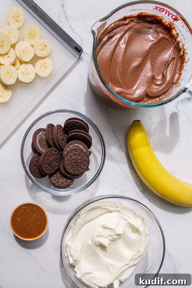 Chocolate Banana Pudding Cups Recipe for Creamy Individual Desserts 5 chocolate banana pudding cup components