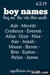 Boy Names 6.2.19