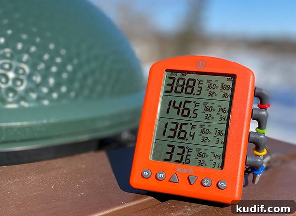 ThermoWorks Smoke X4 Pellet Grill Review: Performance & Features 2 The base unit of the ThermoWorks X4 leave-in thermometer