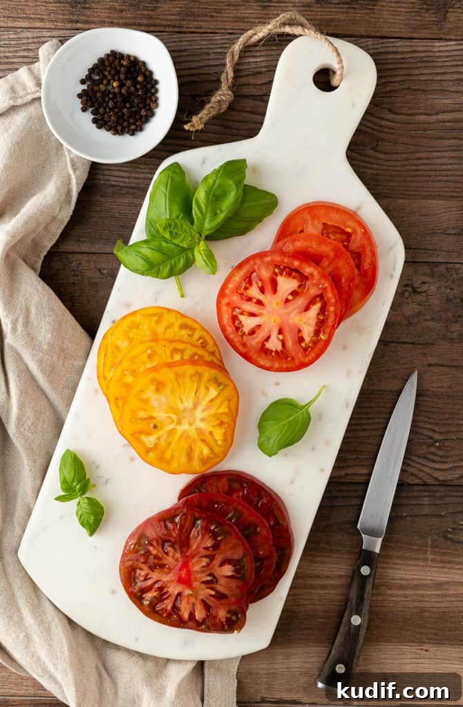 Caprese Salad with Balsamic Glaze: Fresh Tomato, Mozzarella & Basil 3 how to pick tomatoes